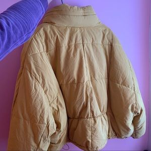 Mustard yellow puffer jacket